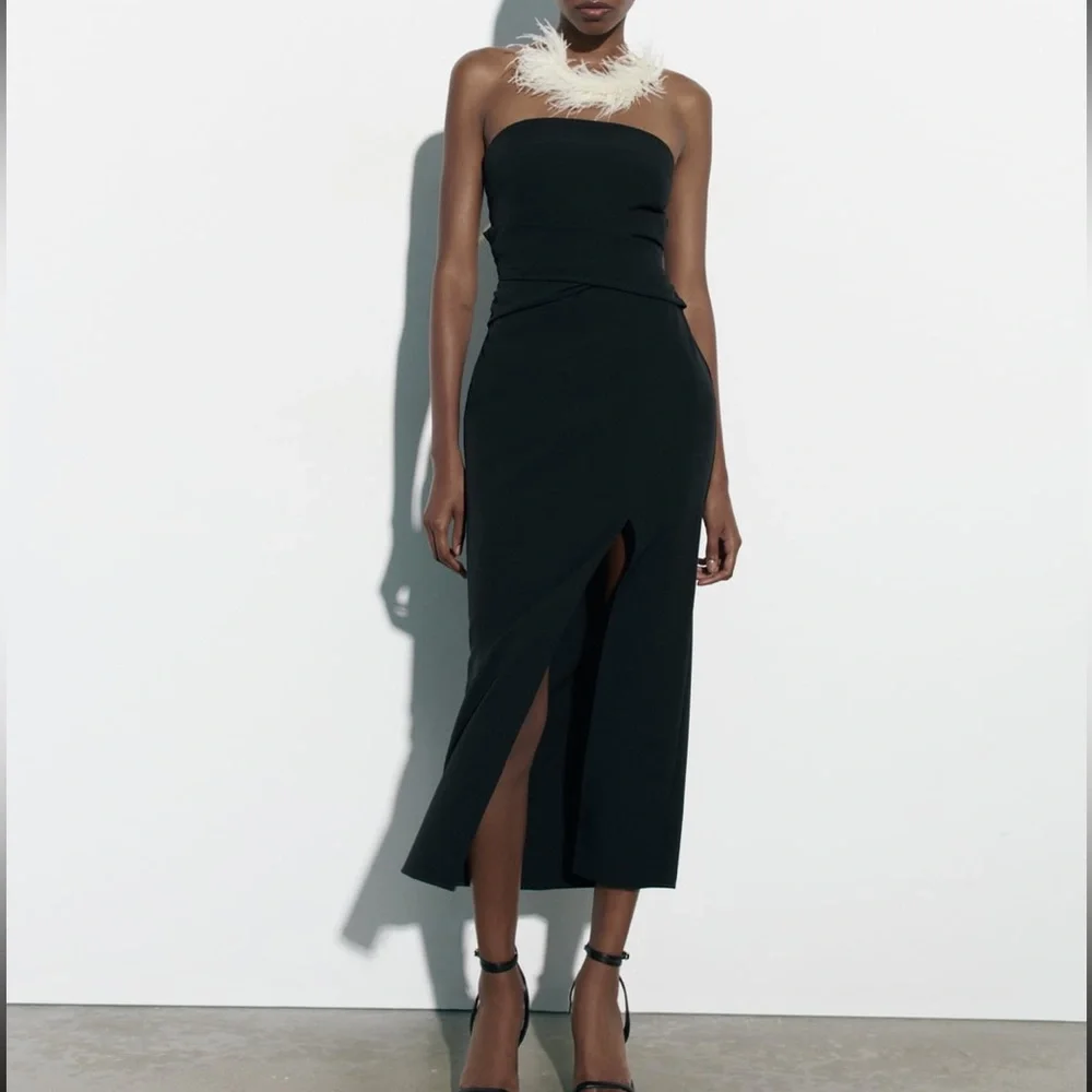 Zara strapless midi dress - Picture 1 of 7